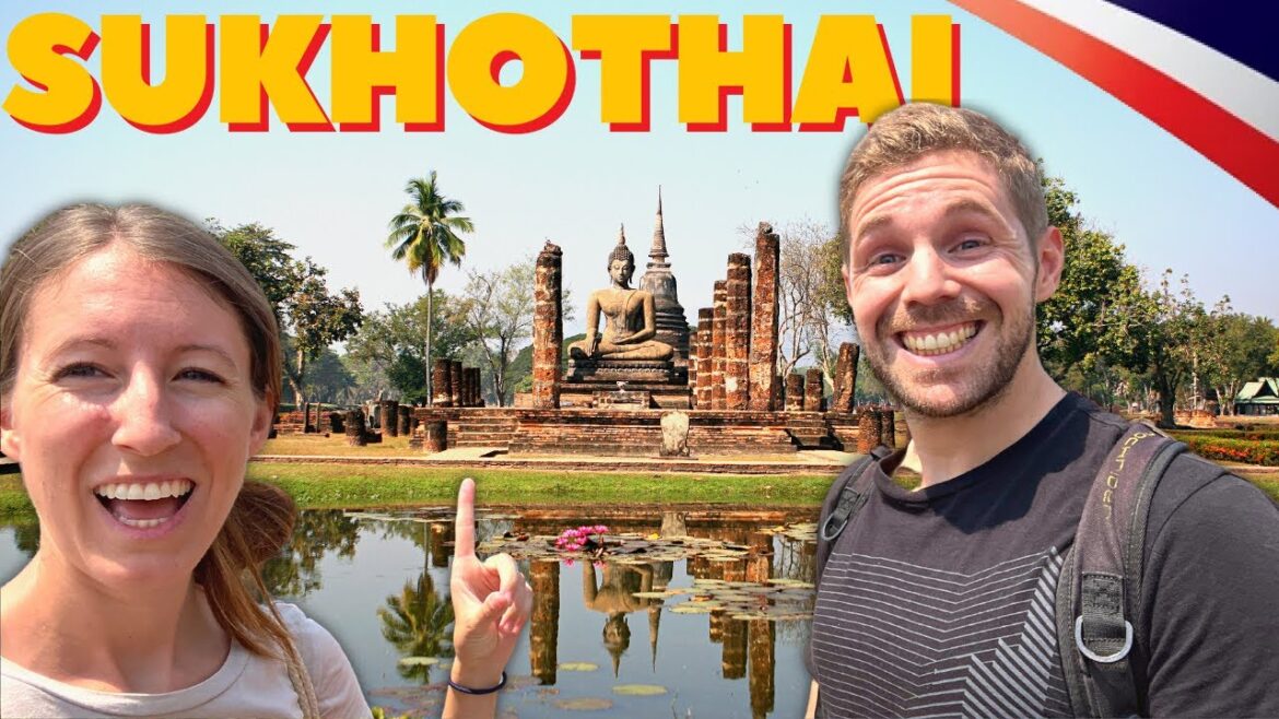 First Time in SUKHOTHAI Thailand Travel Vlog - ancient ruins, alms giving,  trying new Thai food!