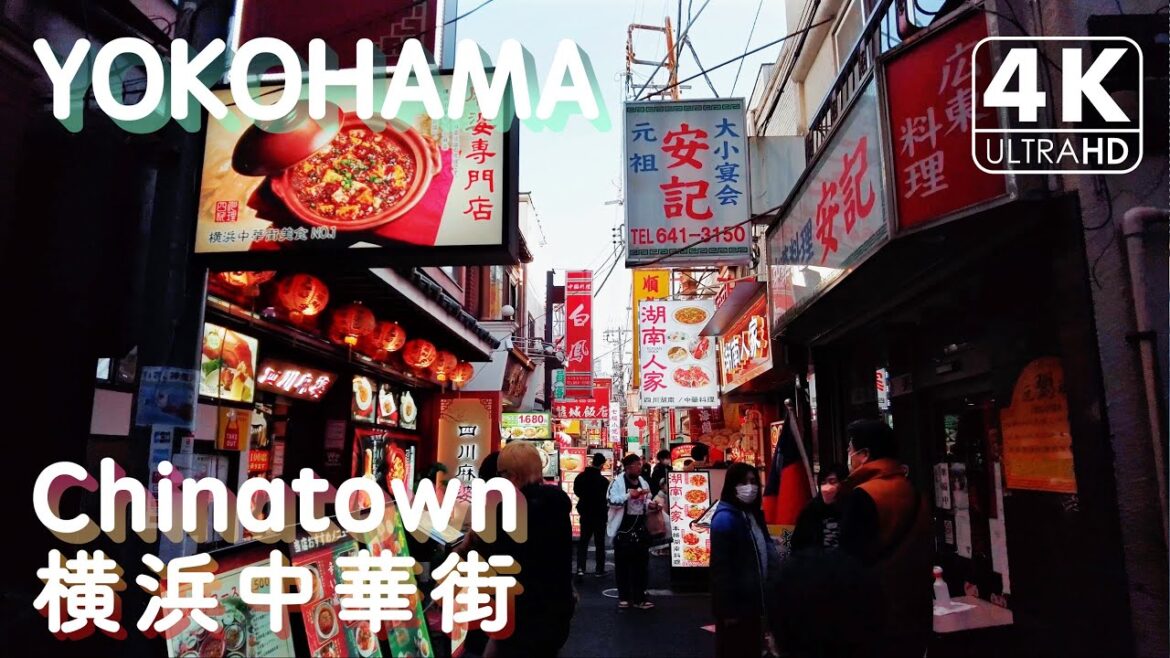 【4K】Yokohama Chinatown on Sunday（Binaural Yokohama Sounds）