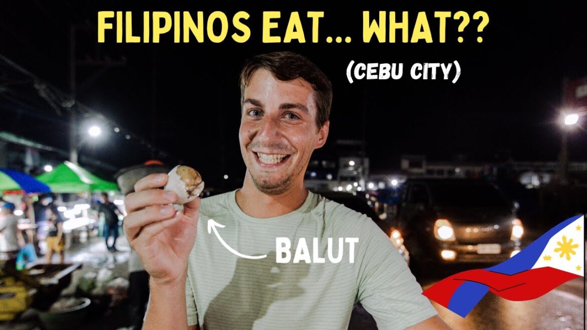 Eating CRAZY Filipino foods in Cebu City🇵🇭 (Balut, isaw, pork blood soup) Eating CRAZY Filipino foods in Cebu City🇵🇭 (Balut, isaw, pork blood soup)