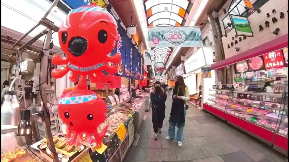 🍢 Street Food 🦐 Seafood 🦞 KUROMON MARKET 🐟 near NAMBA, OSAKA - JAPAN