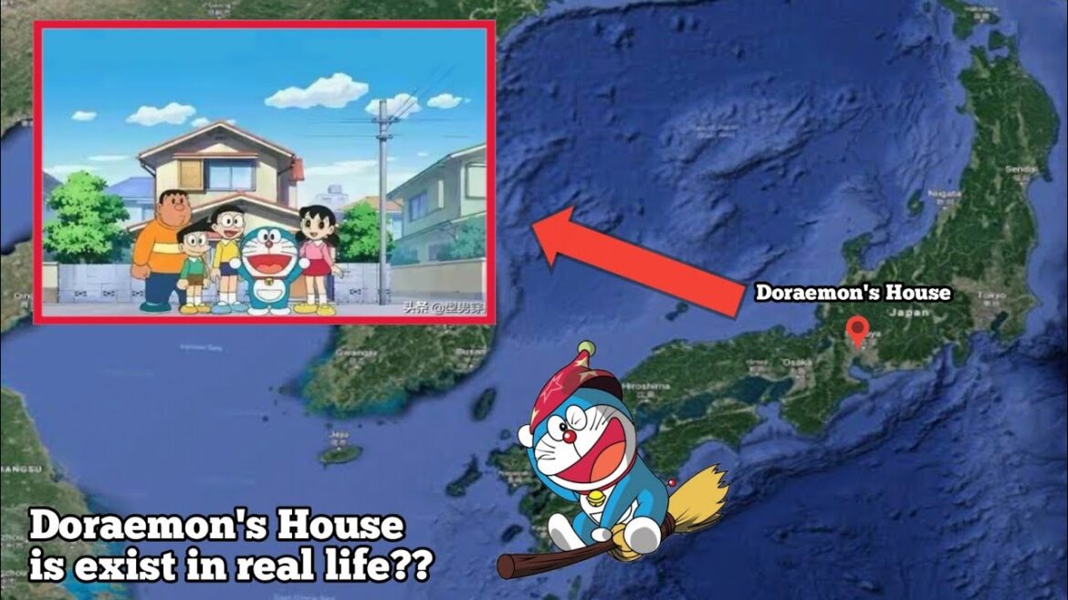 Amazing 😍🤑 Doraemon and Nobita house in Google Earth & Google map #doraemon
