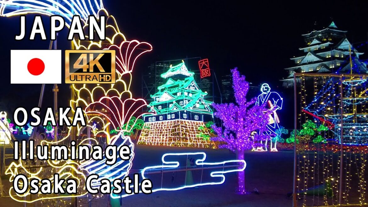Japan Osaka (Illuminage of Osaka Castle)