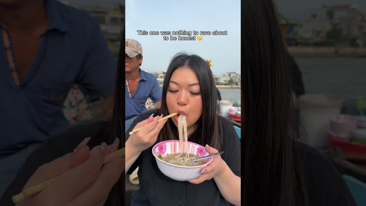 Everything I ate at Cai Rang Floating Market Part 2 😍🛶🍜🥥