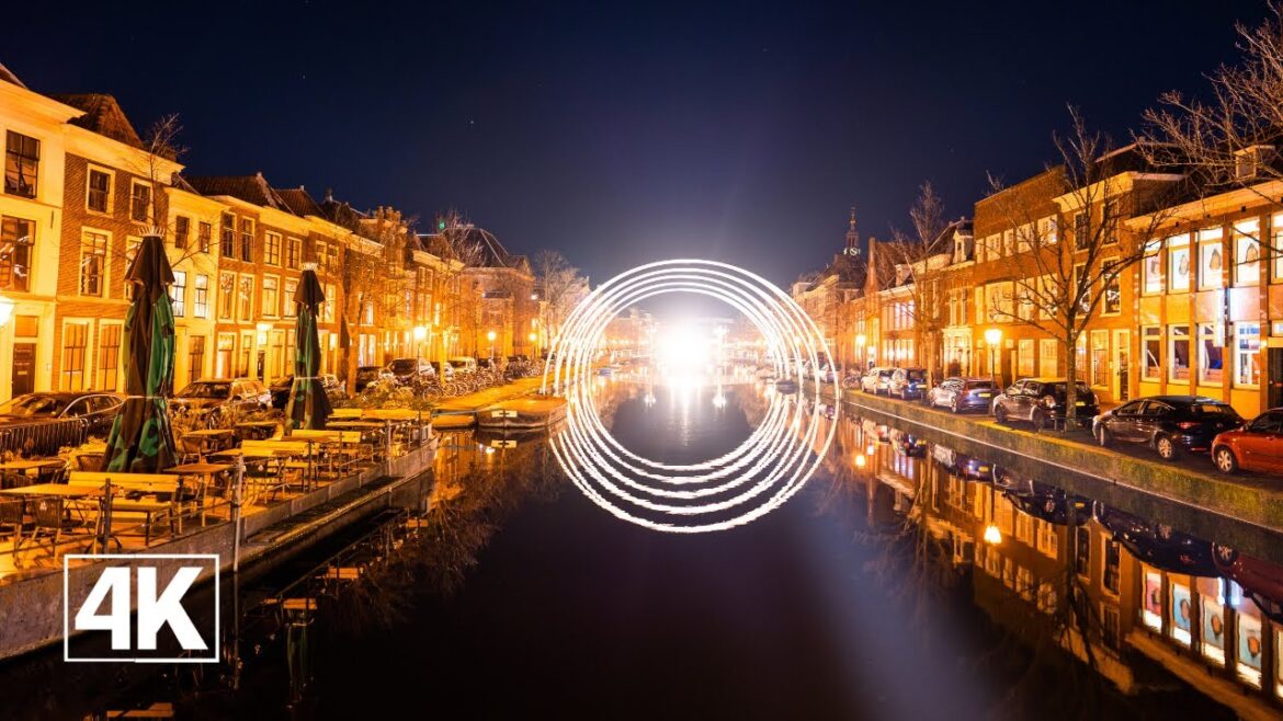 Quiet Night in Leiden, Walking Tour 2023 🇳🇱【4K 60FPS】