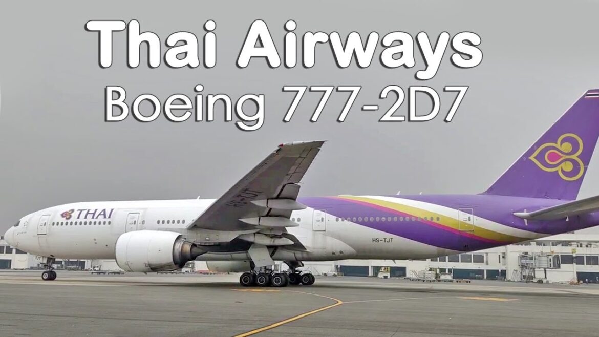 Thai Airways Boeing 777-2D7 Leaving for Bangkok