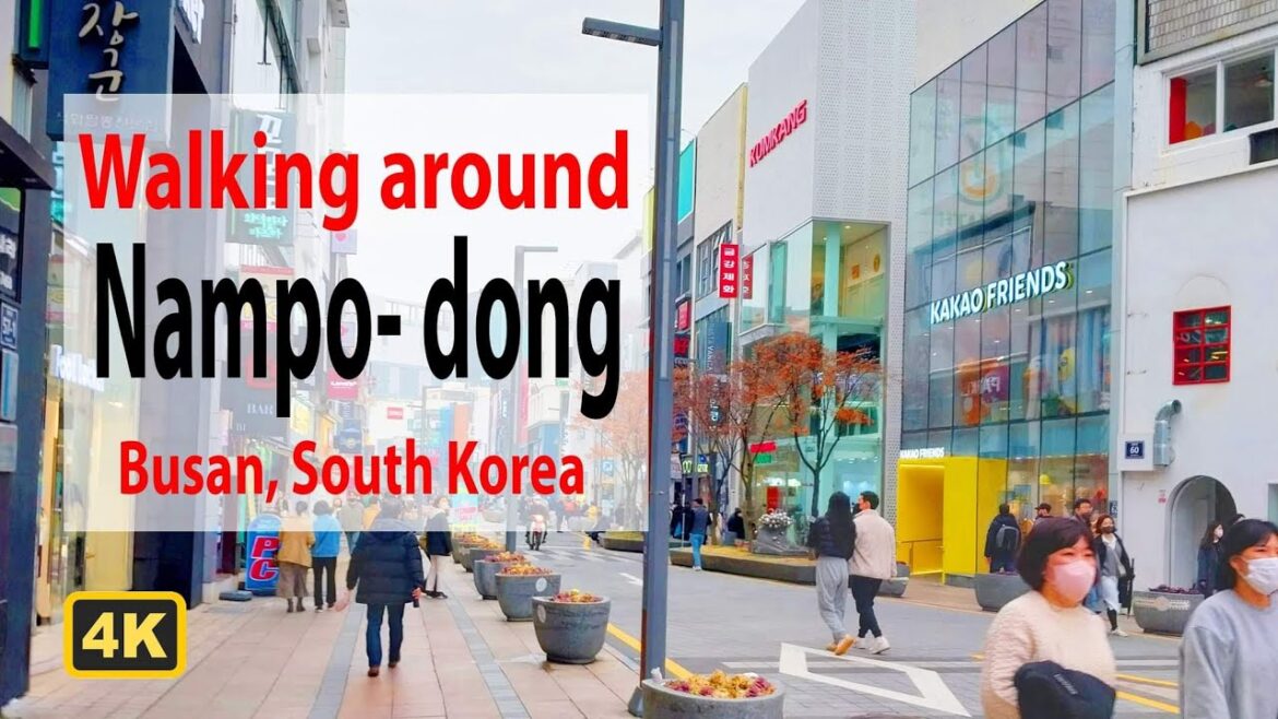 4K WALK AROUND NAMPO DONG SHOPPING STREET , BUSAN SOUTH KOREA FEBRUARY 18, 2023