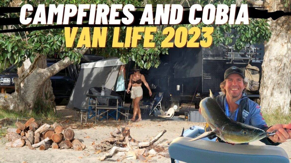 CAMPFIRES AND COBIA🤙🎣 up & down & vannin, boatin, carrin - solo trip and a beachfront site VLOG