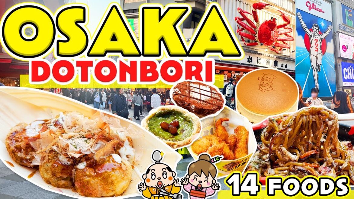 Osaka Food / Japanese Street Food Tour in Dotonbori / Japan Travel Vlog Osaka Food / Japanese Street Food Tour in Dotonbori / Japan Travel Vlog