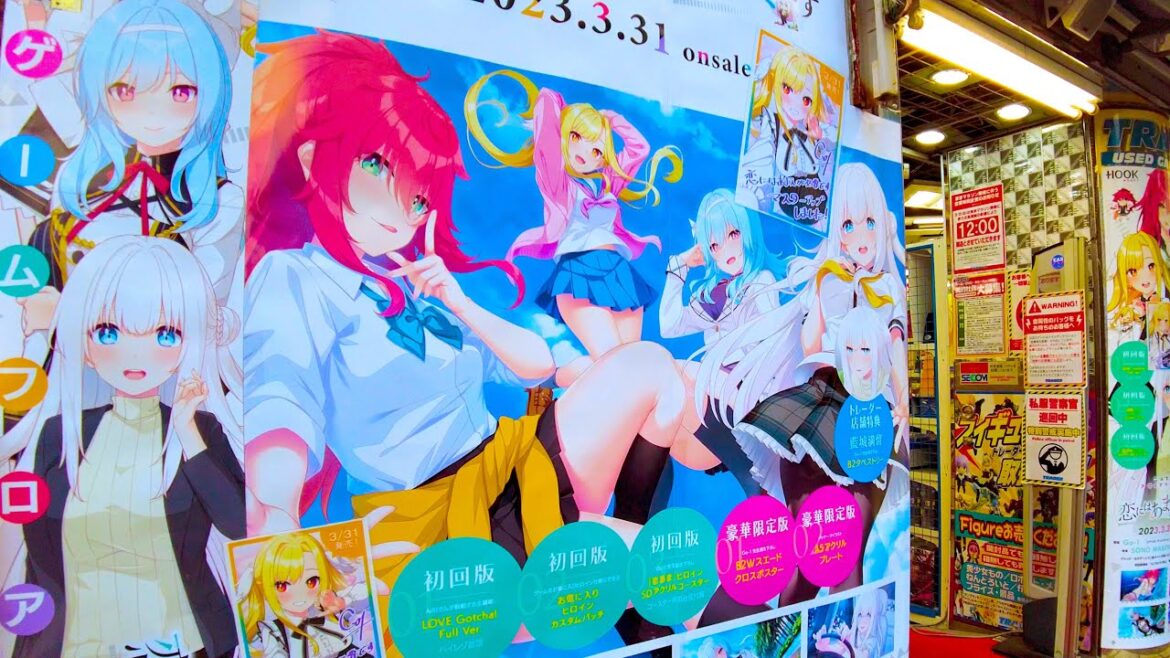 Akihabara in Tokyo🐶🍻Idol Anime Town♪💖4K ASMR non-stop 1 hour 01 minutes