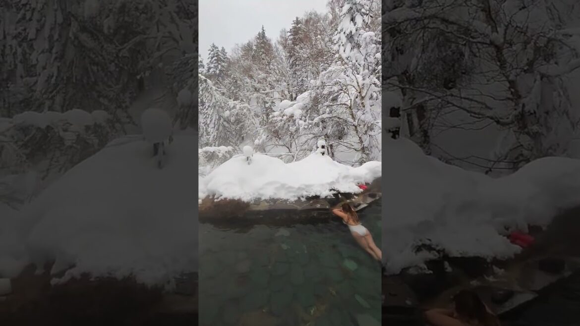 Secret wild hot spring in Japan 🇯🇵♨️ #japan #hokkaidoroadtrip #Hokkaido #hotspring #onsen