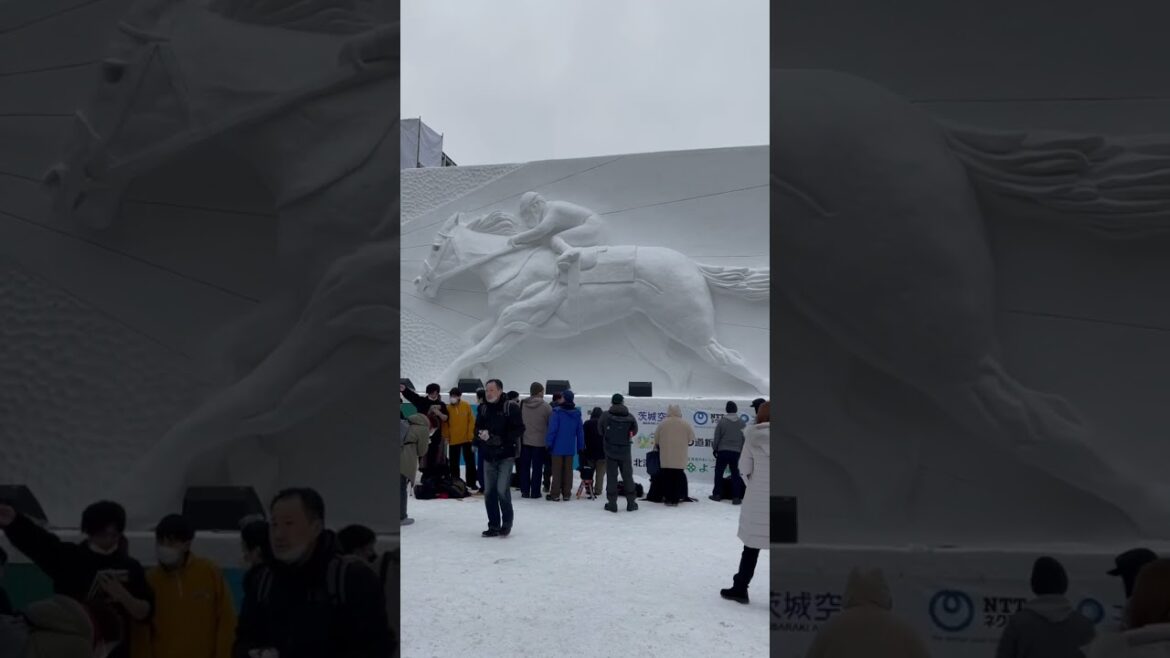 Snow festival, Japan. #travel #shorts