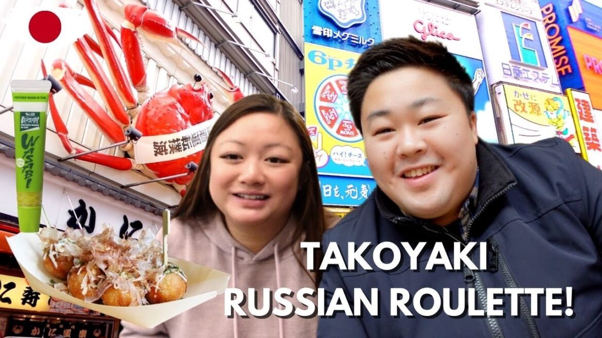 Japanese Street Food | Takoyaki Russian Roulette in Dotonbori, Osaka 🇯🇵