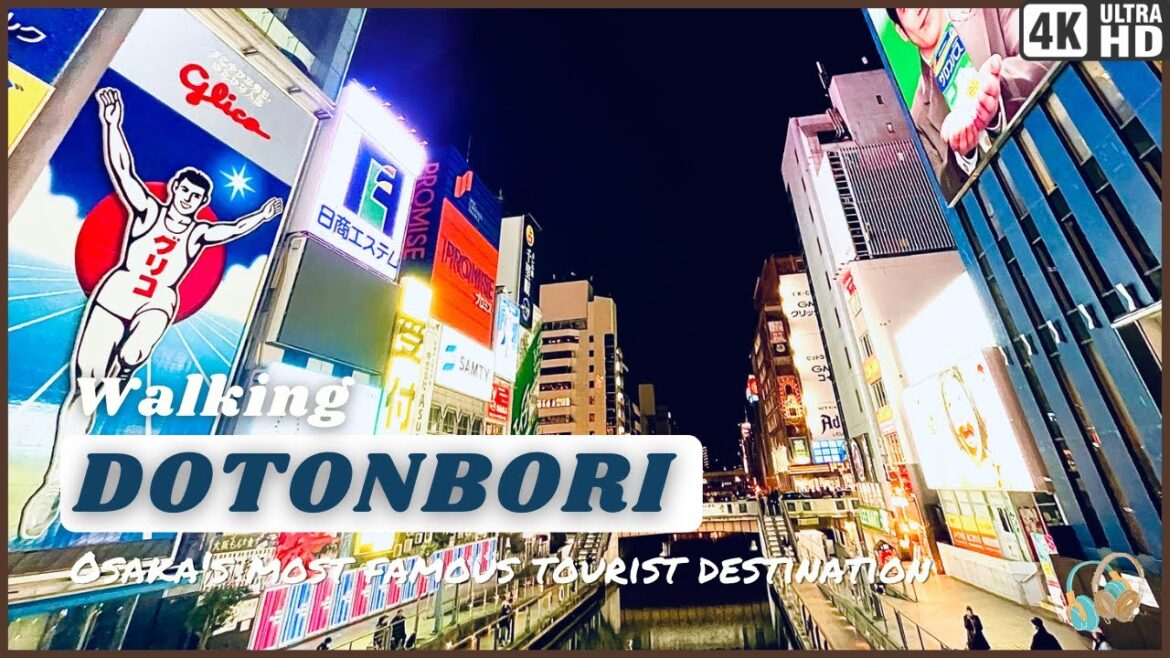 Walking in Dotonbori, one of the principal tourist destinations in Osaka, Japan #33