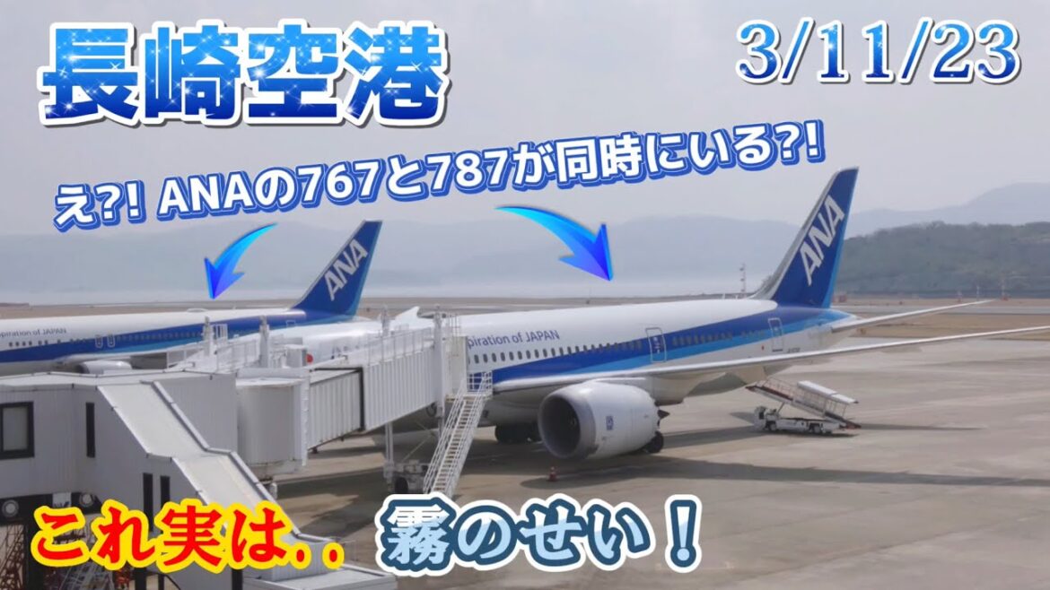 【長崎空港】 ANAのB767とB787が同時にいる？！これは一体。。？～ Unusual sight at Nagasaki airport