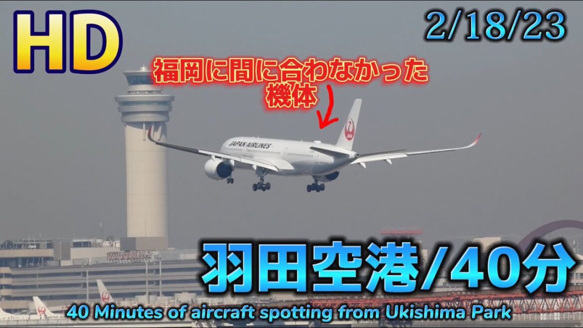 【羽田空港】40 minutes of aircraft spotting at Haneda Airport from Ukishima Park | 40分間浮島町公園から羽田空港を撮影。