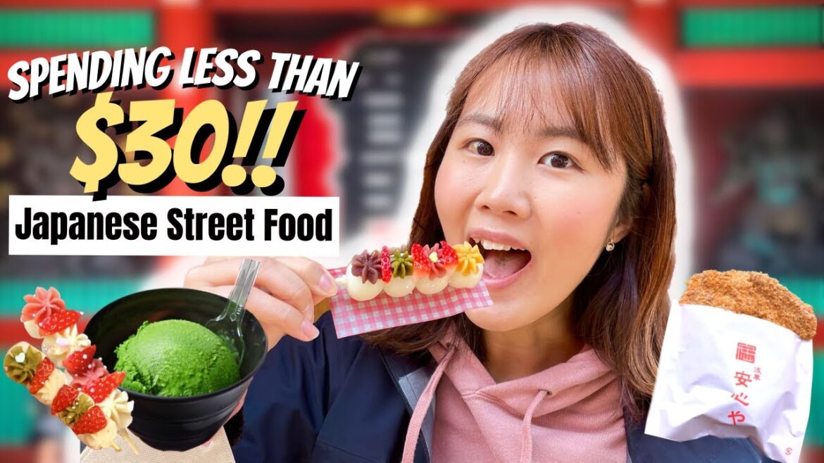 [2023] Spending Less than $30 on Japanese Street Food in Asakusa Tokyo