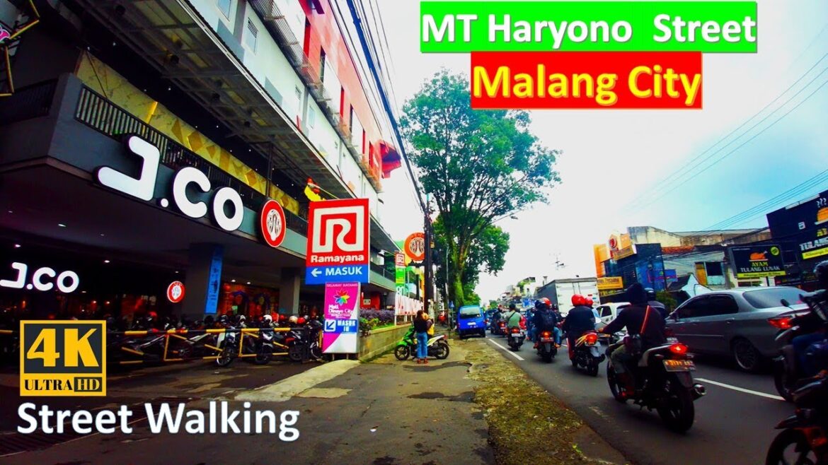Walking Tour in Malang Indonesia, MT Haryono Street