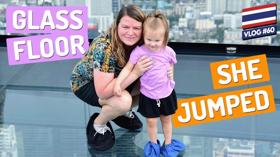 Crazy glass floor on the tallest building in Bangkok Thailand!
