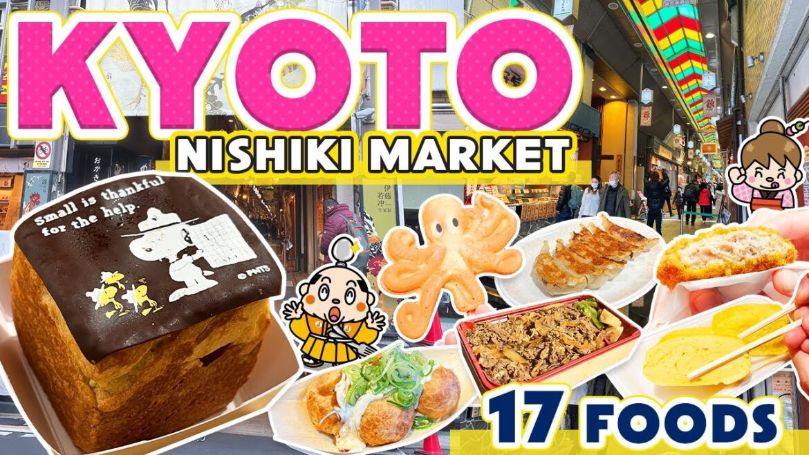 Kyoto Japan / Japanese Street Food Tour in Nishiki Market / Japan Travel Vlog