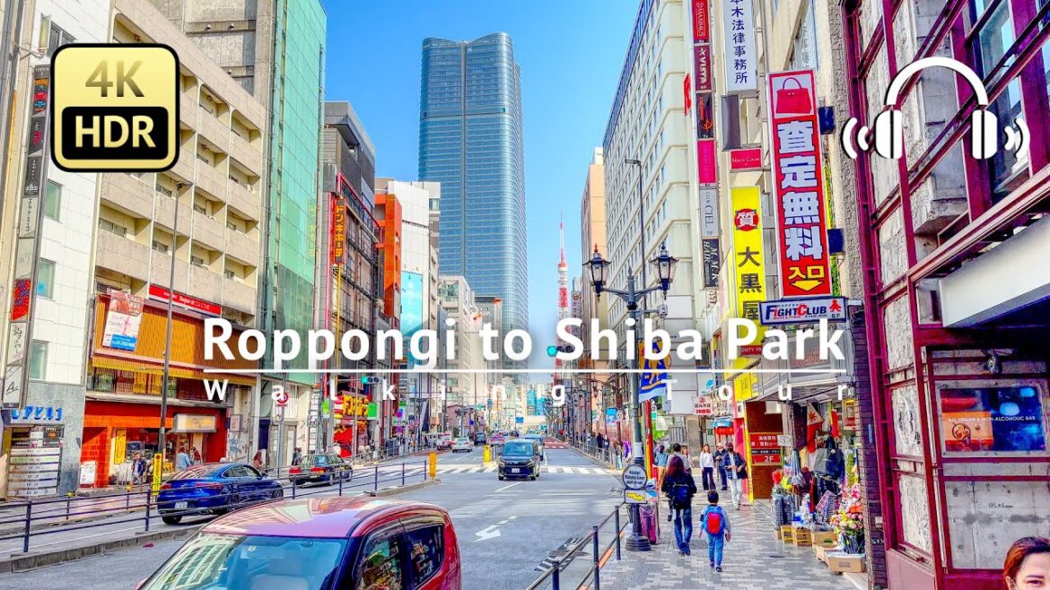 Roppongi to Shiba Park Walking Tour - Tokyo Japan [4K/HDR/Binaural]