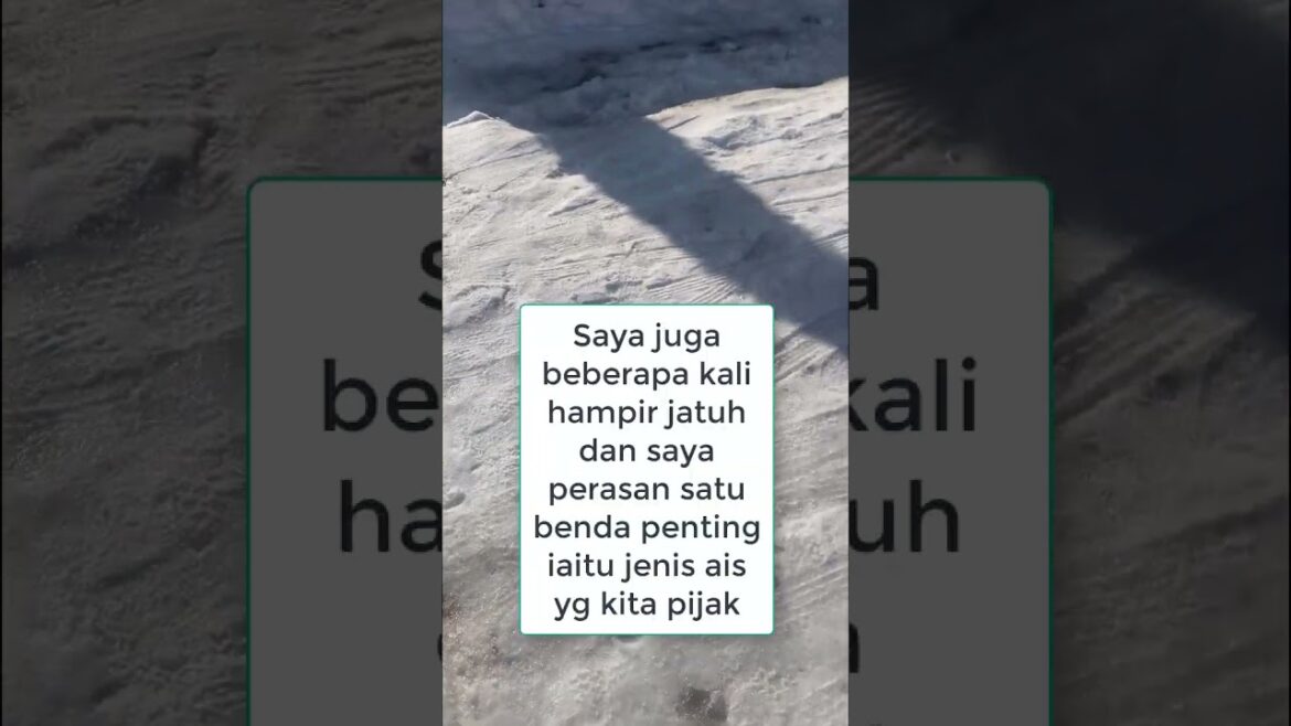 Stay alert bila jalan atas salji