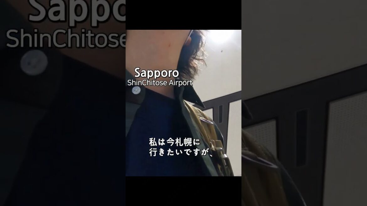 札幌空港で日本人女性に手伝ってもらいました