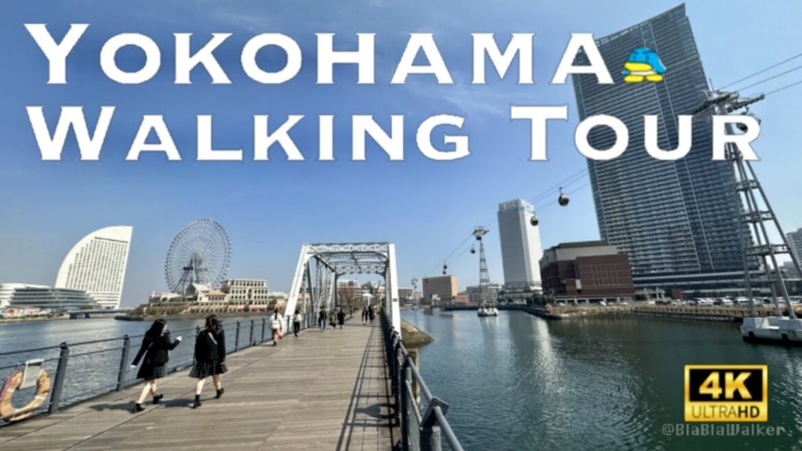 [4K] YOKOHAMA Walking Tour 💛 Near Tokyo / 横浜 桜木町 赤レンガ倉庫 山下公園 ロープウェイ 散歩