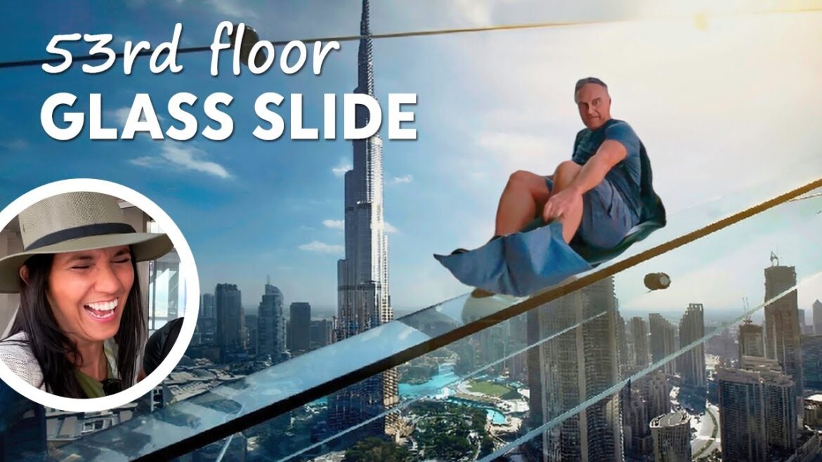 A GLASS SLIDE and the famous Fountain Show in Dubai (Ep 2) A GLASS SLIDE and the famous Fountain Show in Dubai (Ep 2)