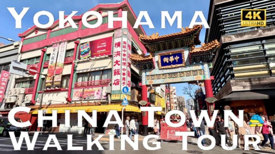 [4K] Yokohama CHINA TOWN Walking Tour 💛 Near Tokyo / 横浜中華街 散歩