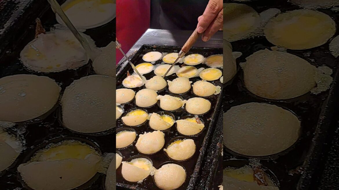 Asian Street Food Night Market - Japanese delicious Takoyaki in Pattaya Beach