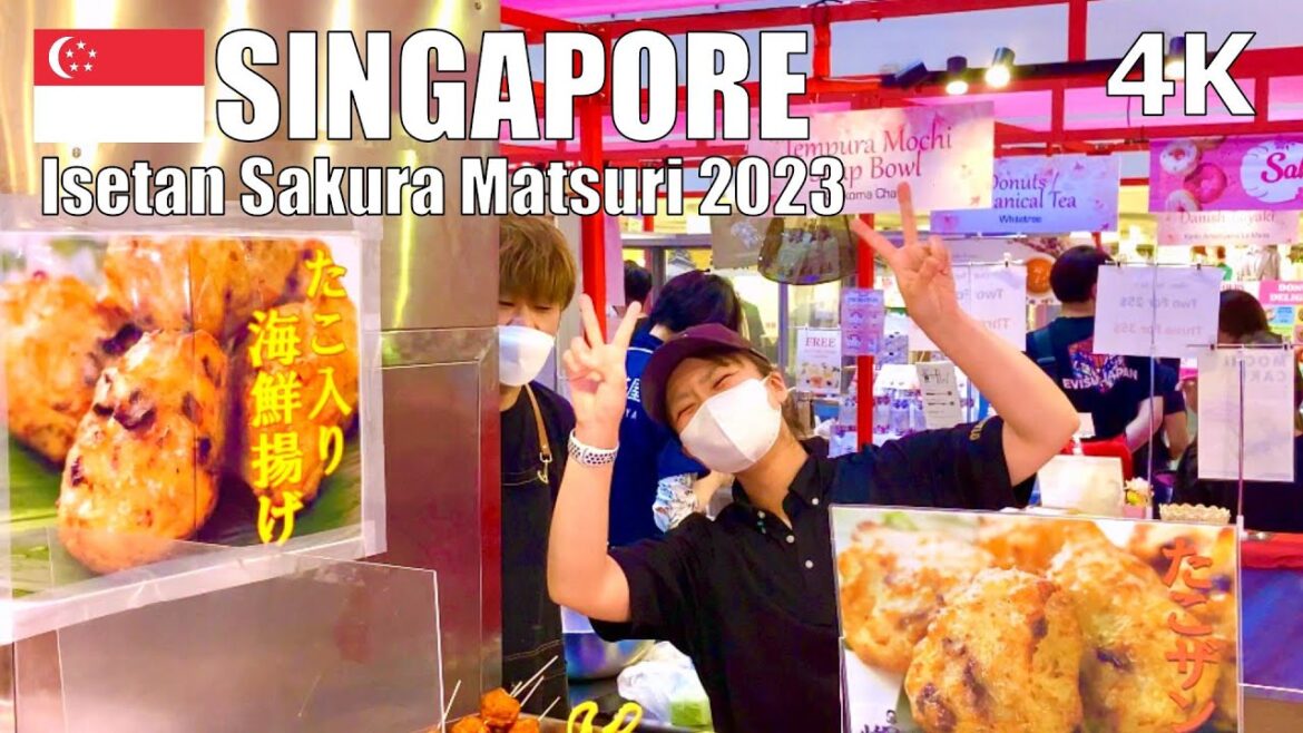 Delicious Japanese Food in Singapore! 🇸🇬 – Sakura Matsuri 2023 Virtual Walk [4K 60fps] (▶40 min)