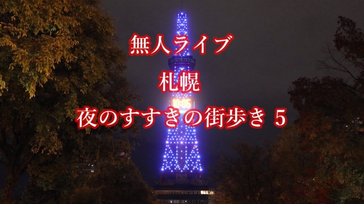 無人ライブ札幌夜のすすきの街歩き 5　Sapporo night walk in Susukino　＃札幌夜のすすきの街歩き　＃すすきの　＃札幌テレビ塔