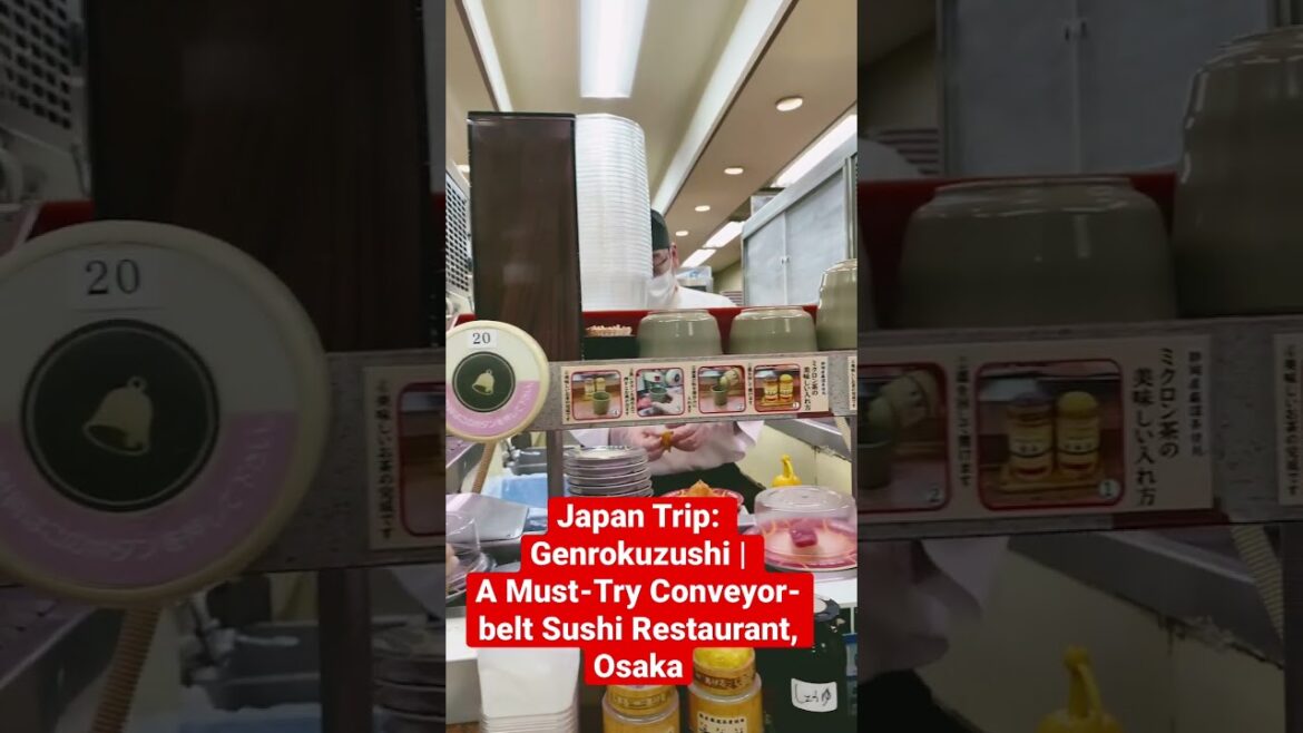 Japan Trip: Genrokuzushi | A Must-Try Conveyor-belt Sushi Restaurant in Osaka | Japa