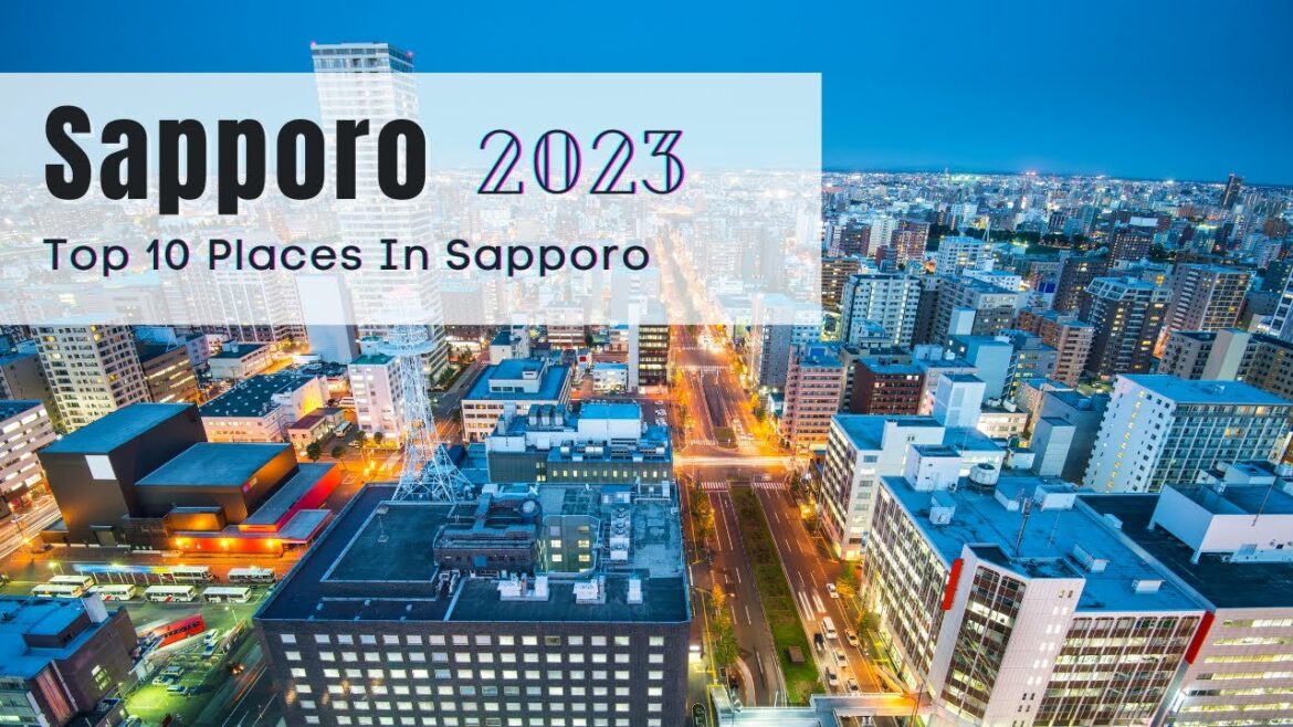 Sapporo at night,Neon lights and ramen shops,City comes alive.