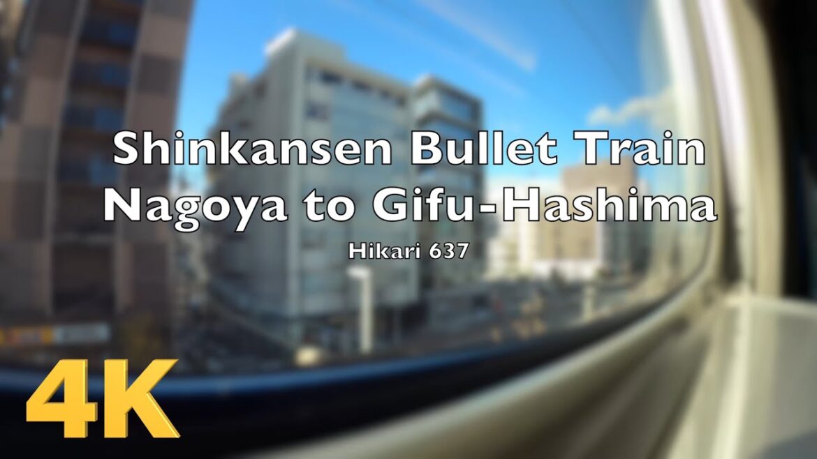 🇯🇵🚅 Nagoya to Gifu-Hashima 🌸🌳🌇 Shinkansen Ride 4k ASMR