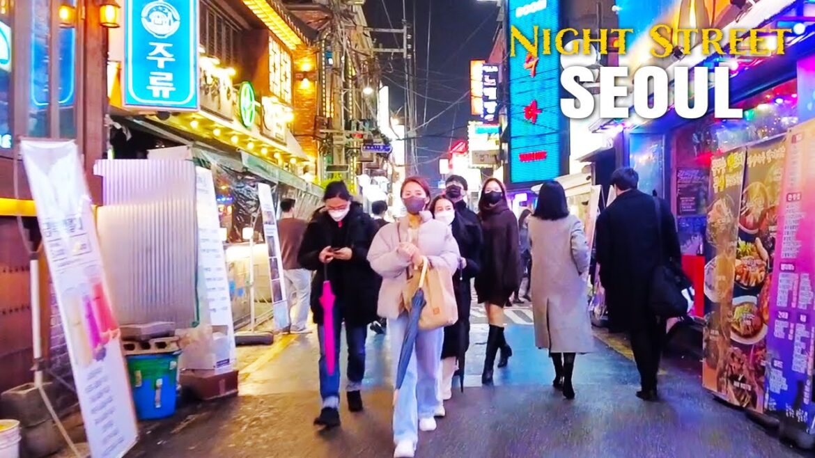 Korea Walking tour [4K] ❤️‍🔥 "Kondae" Korean food street night walk tour in seoul | Seoul walk