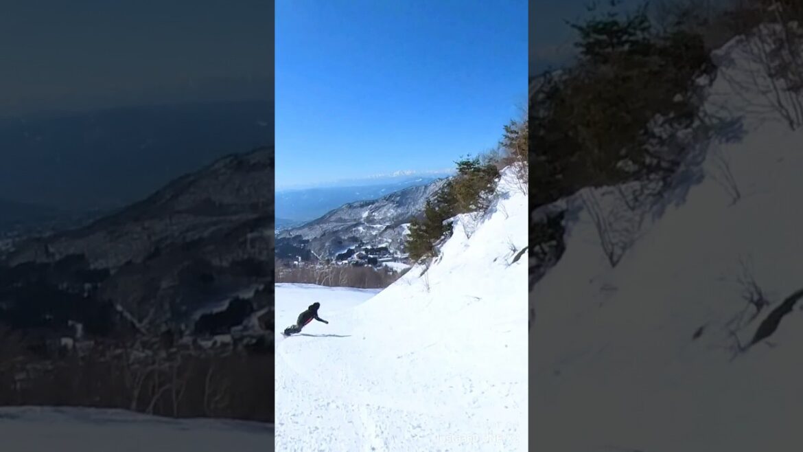 ゲレンデ端の壁好きスノボあるある 蔵王温泉スキー場 ゲレンデ端の壁好きスノボあるある 蔵王温泉スキー場