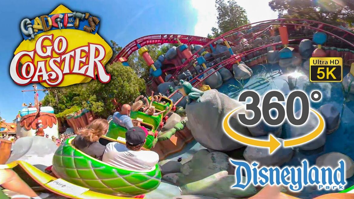 VR 360 5K Gadget's Go Coaster On Ride Ultra HD POV Disneyland 2019-08-22