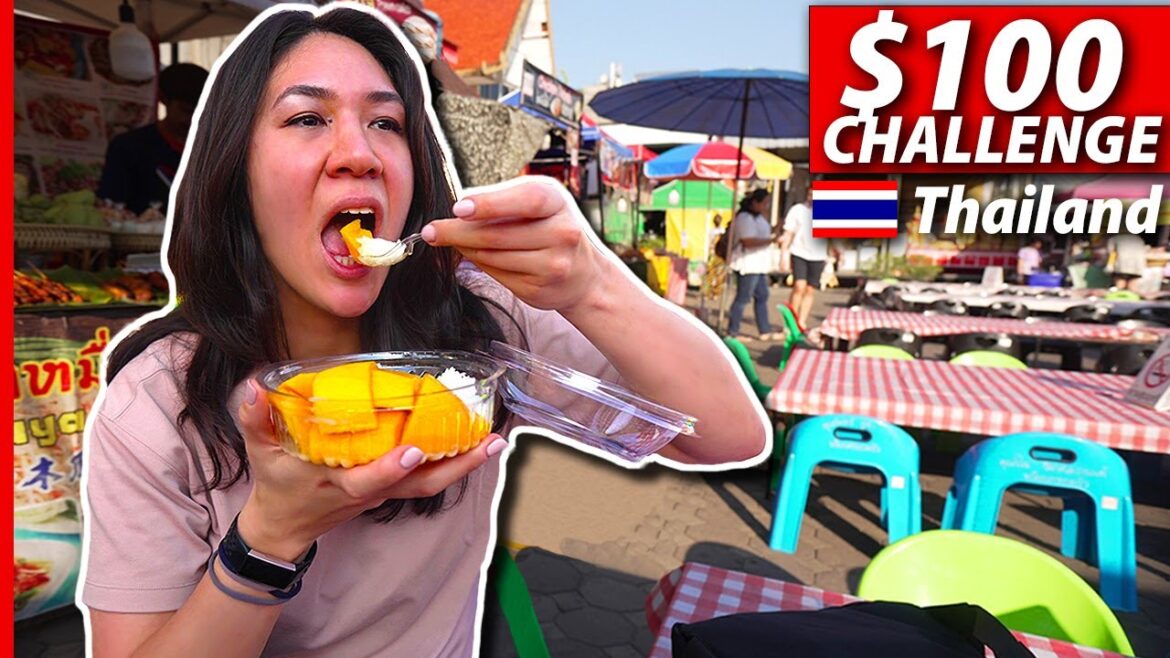 $100 THAI STREET FOOD Night Market  Challenge!! – Thailand Food Tour $100 THAI STREET FOOD Night Market  Challenge!! - Thailand Food Tour