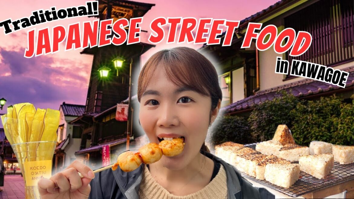 MUST EAT these Traditional Japanese Street Food in Kawagoe | Day trip from Tokyo! KAWAGOE
