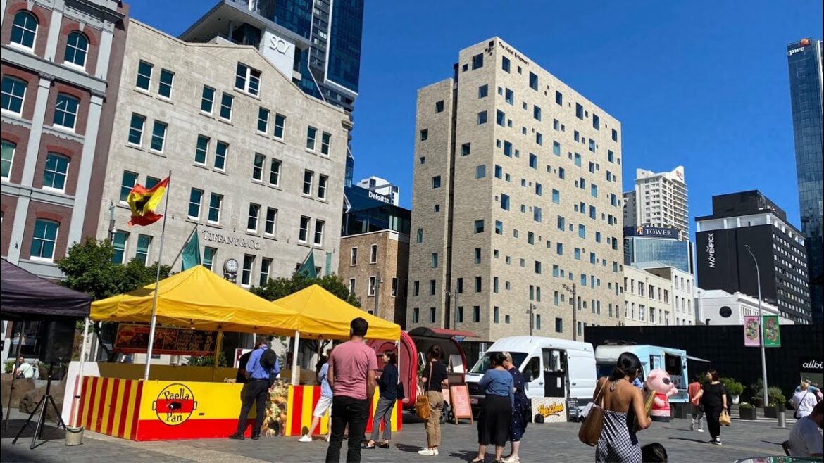 Food Truck Wednesday at Britomart🇳🇿LIVE Walking in New Zealand Food Truck Wednesday at Britomart🇳🇿LIVE Walking in New Zealand