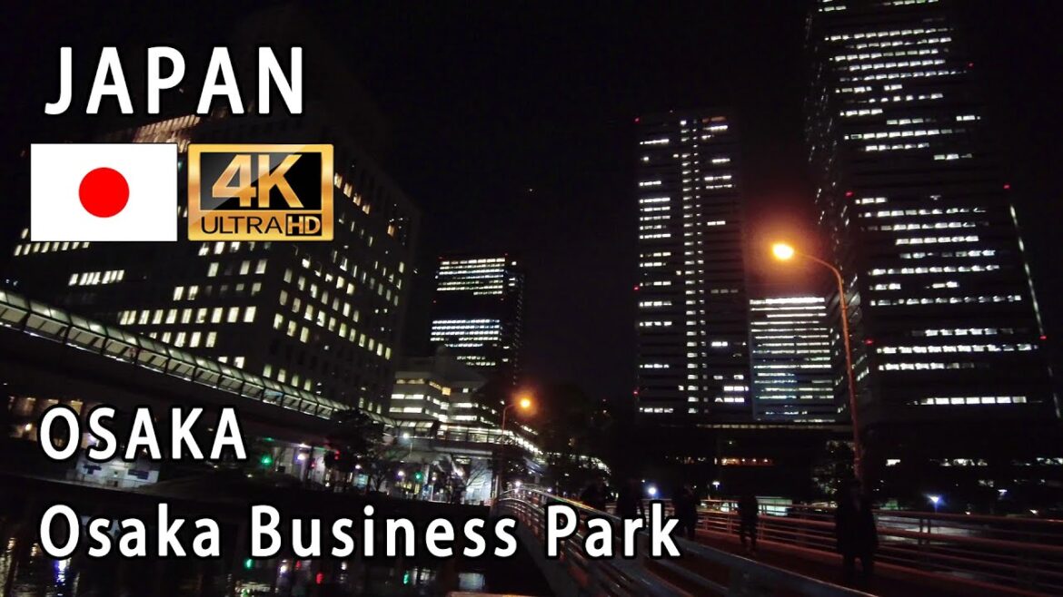 Japan Osaka (Osaka business park at night)
