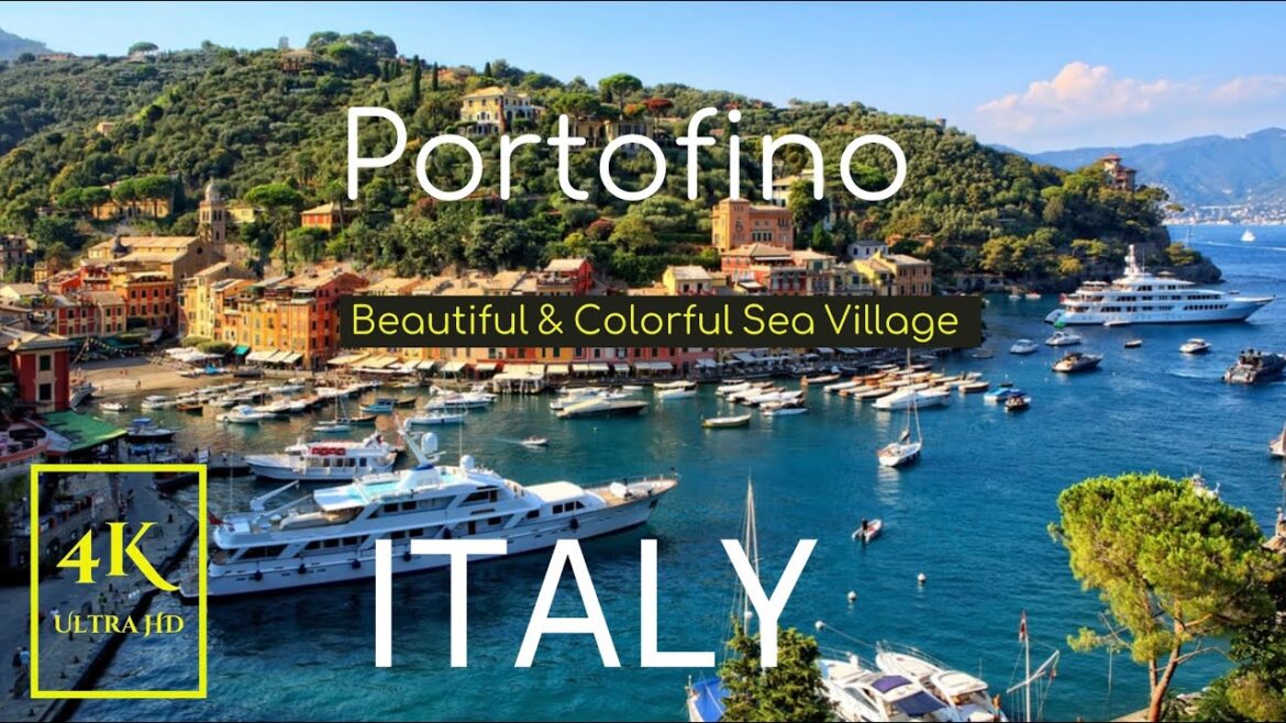 Portofino Italy in 4K Ultra HD | Portofino is Beautiful and Colorful Sea Village with Superyachts