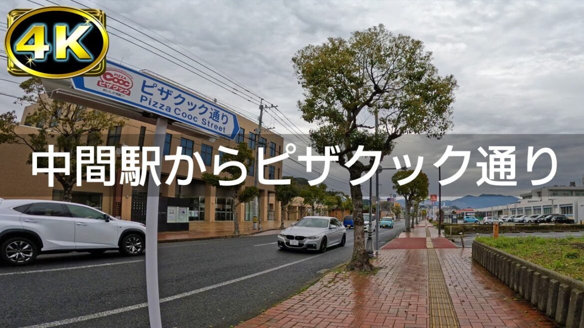【2023年3月】JR中間駅からピザクック通りを歩いてみた【4K】