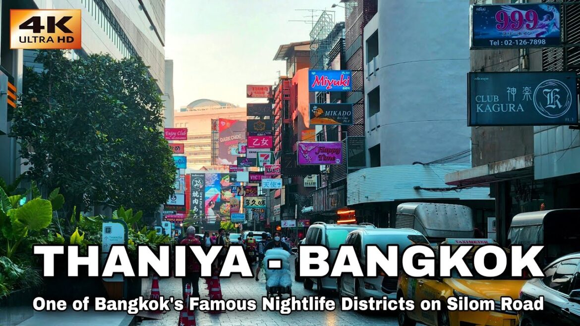 [4K] Walking Bangkok Thaniya Street & Surawong Road | Thailand 2023