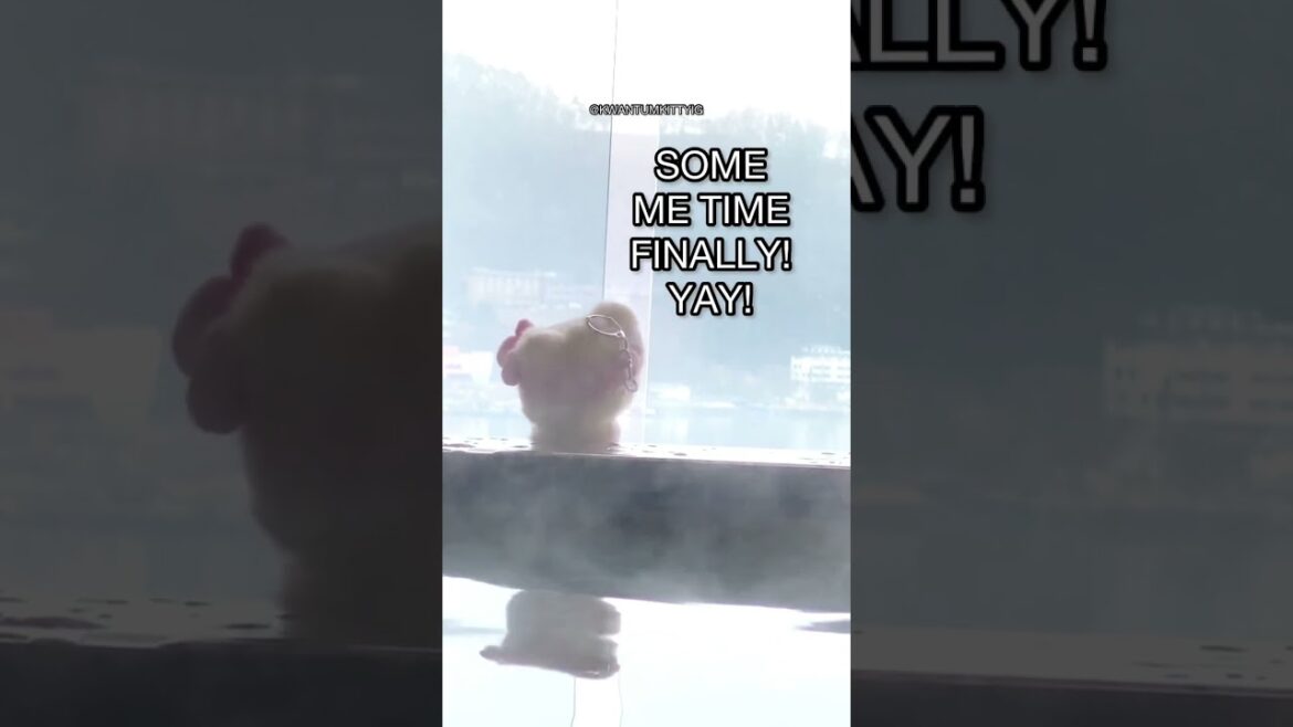 Hello Kitty and Kuromi @ hot spring ryokan inn at Lake Kawaguchi, Japan. Sanrio. Onsen. Mount Fuji.