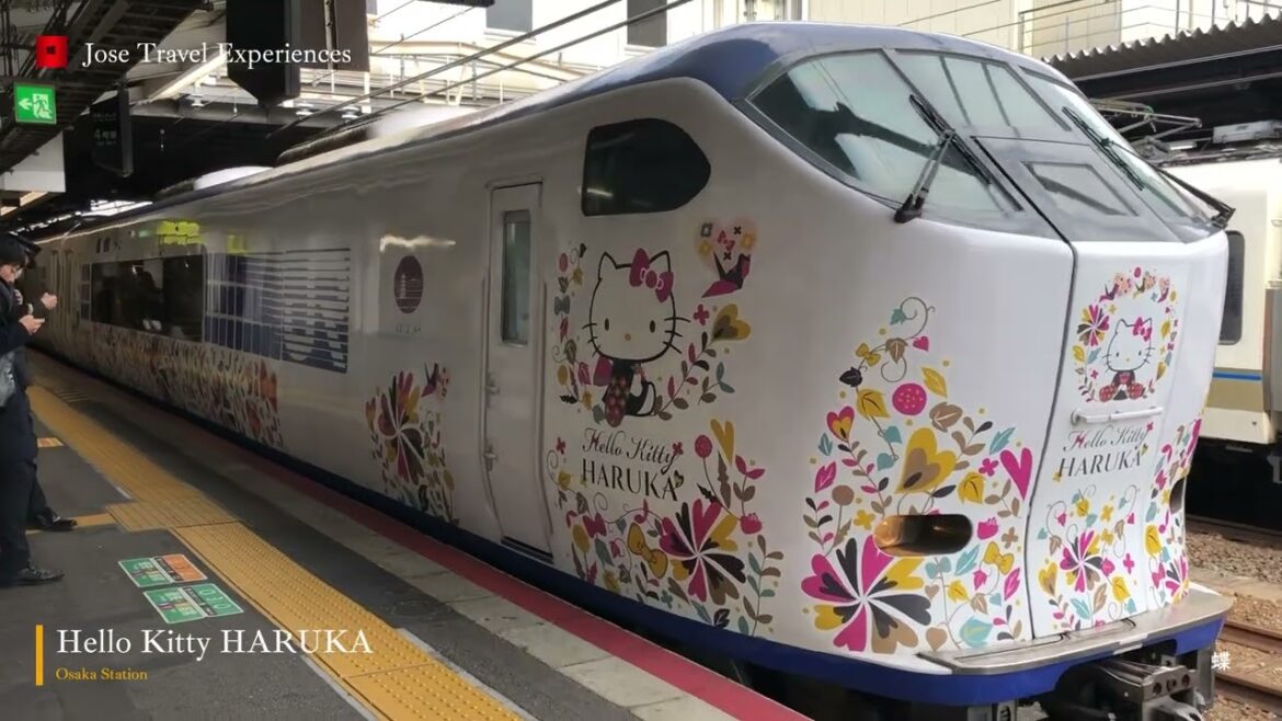 Hello Kitty Train at Tennoji Station Osaka Japan