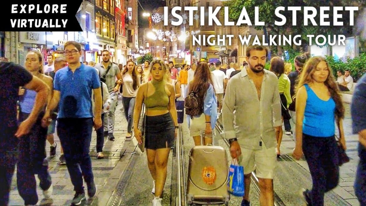 [4K] Istiklal street walking tour | busy night walk | Istnabul,Turkey |