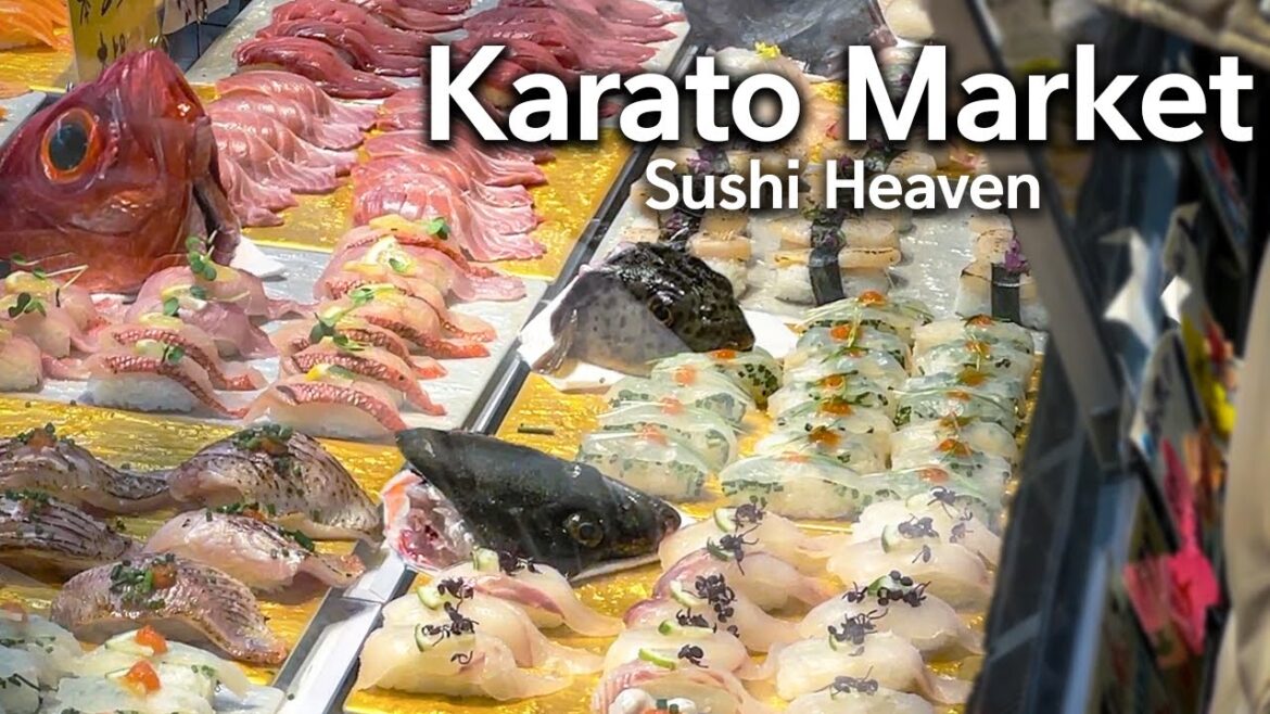 Eating Blowfish in Karato market in Japan Eating Blowfish in Karato market in Japan