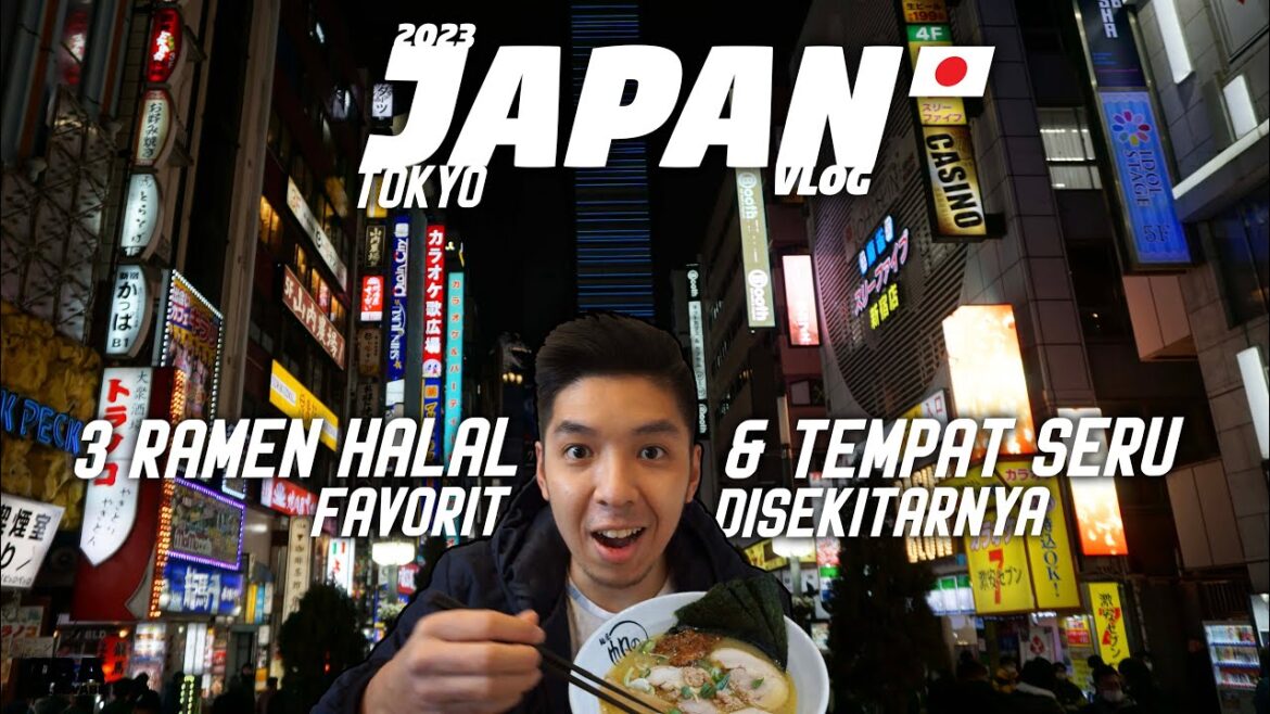 Travel ke Japan 2023 | 3 Ramen Halal Favorit di Tokyo & Tempat Seru Disekitarnya | Travel Vlog